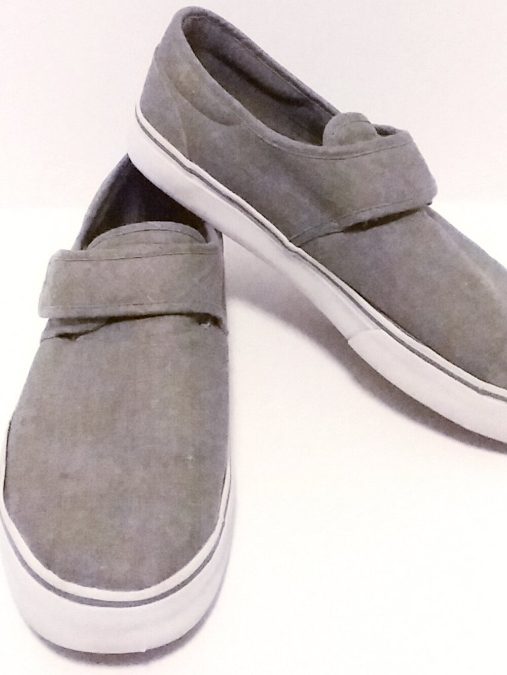 Men’s Lugz Clipper Strap Sneaker Deck Shoes Gray Casual Canvas Size 12